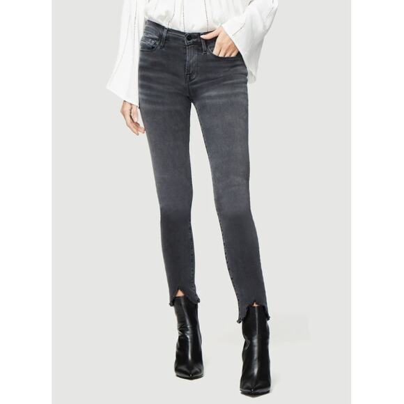 NWT Frame Le Skinny De Jeanne Crop Double Triangle Raw Hem in Tull // 24 - Picture 4 of 14